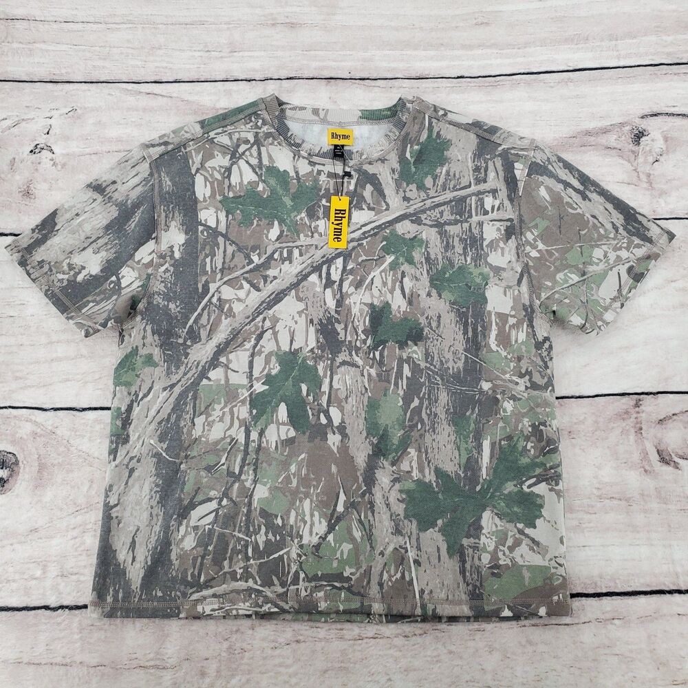 Rhyme Mens Camo XL Sweatshirt Hunting Fishing Hiking Camping Outdoor Short Sleev